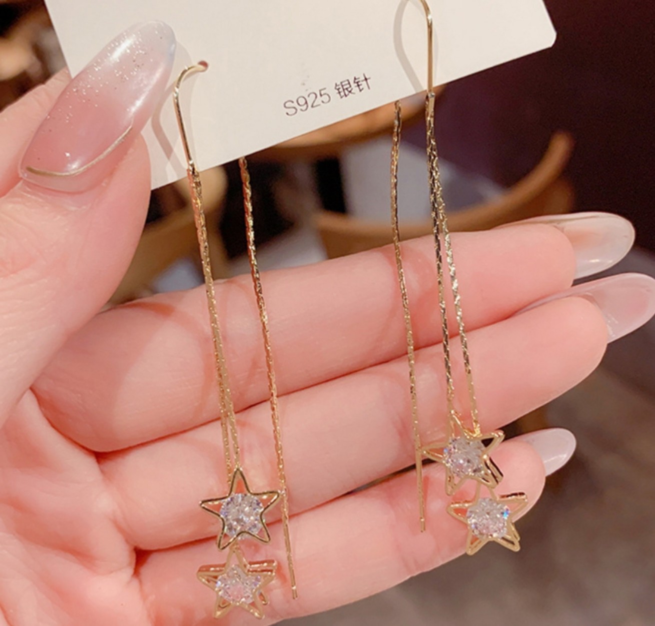 Bông Tai Hoa Tai Nữ Thời Trang CAO CẤP SANG CHẢNH TINH TẾ  zircon năm sao tua