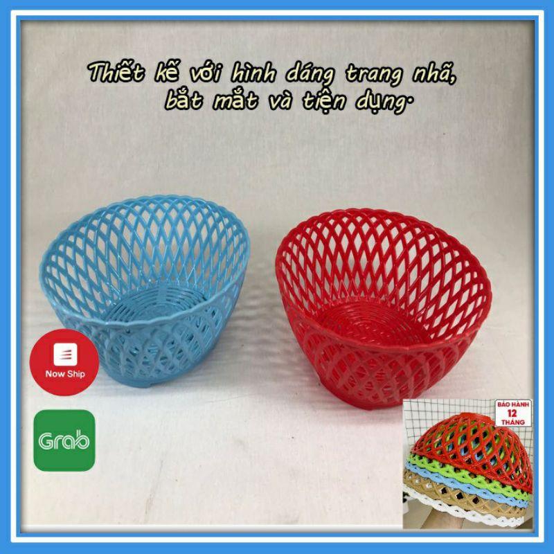 Rổ Mây Nhựa Tròn gọn gàng, tiện ích -hàng đẹp