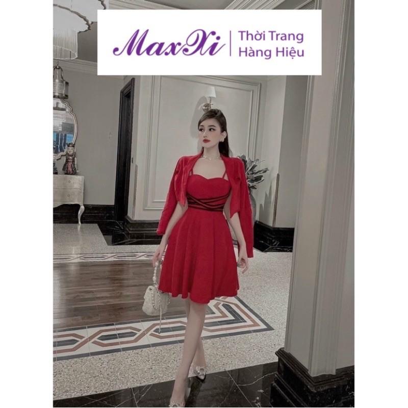 Đầm Nữ Dự Tiệc Kèm Áo Khoác Croptop