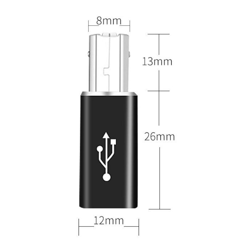 Đầu chuyển usb-b (midi) ra type-c âm kết nối từ điện thoại, laptop, book pro/ air ra cổng máy in, midi trên đàn