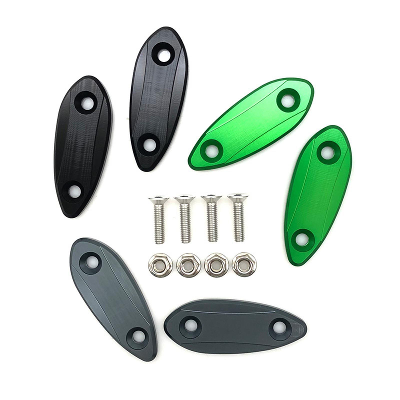 Motorcycle Rearview Mirror Block Off Base Plates Set Motorcycle Decorative Mirror Code Mirror Decorative Mount Cover Caps