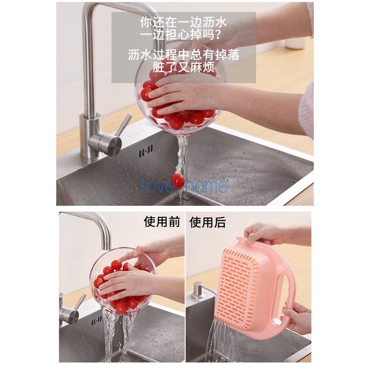 Rổ Rửa Rau Củ Quả Có Thể Gấp Gọn Thiết Kế Mới 3 Màu