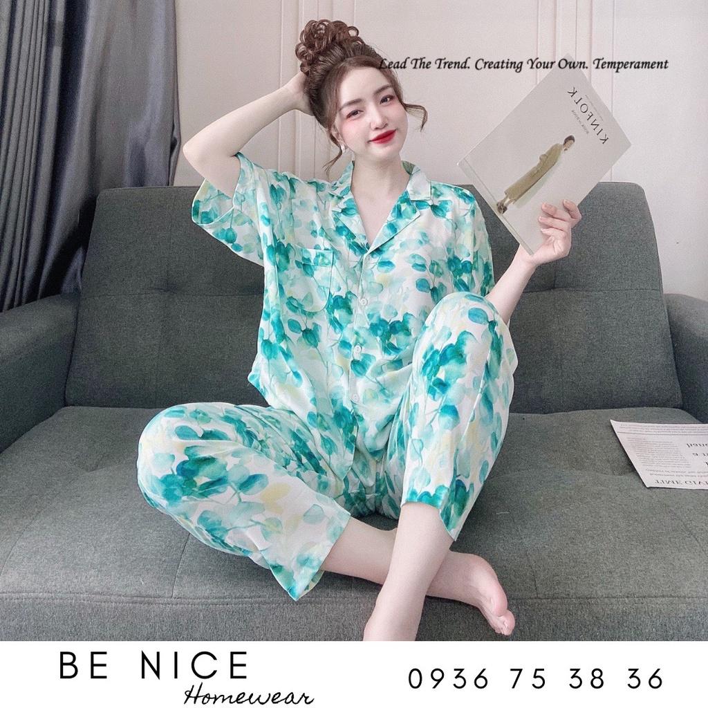 Set pijama tay cánh dơi form rộng nhiều họa tiết, Be Nice Homewear