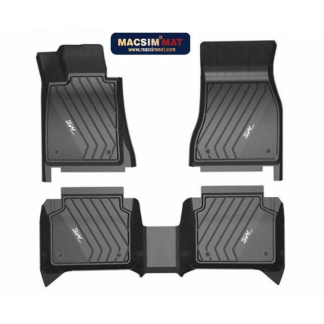 Thảm lót sàn BMW 3 series 2012-2019 nhãn hiệu Macsim 3W - chất liệu nhựa TPE đúc khuôn cao cấp - màu đen