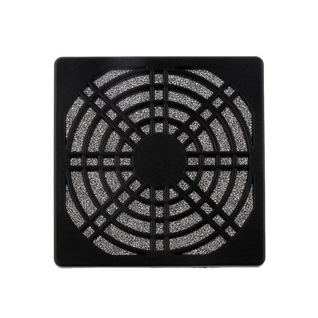 1Pcs 8cm Dustproof Mesh, Case Cooling Fan Dust Filter Cover Grill Black