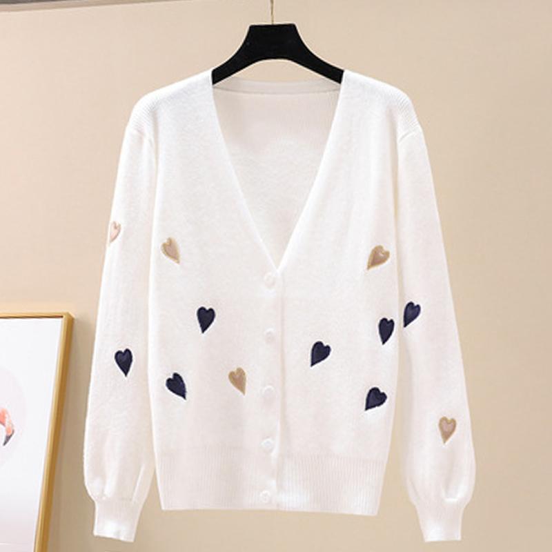Women Knitted Cardigan Coat Jacket Button Front Deep V Neck Long Sleeves Ribbed Trim Autumn Spring Sweater Knitting Coat