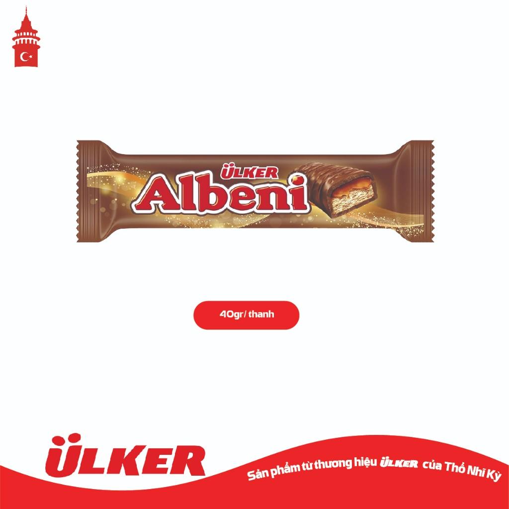 Bánh quy bọc sô cô la ULKER ALBENI nhân Caramel loại 40g