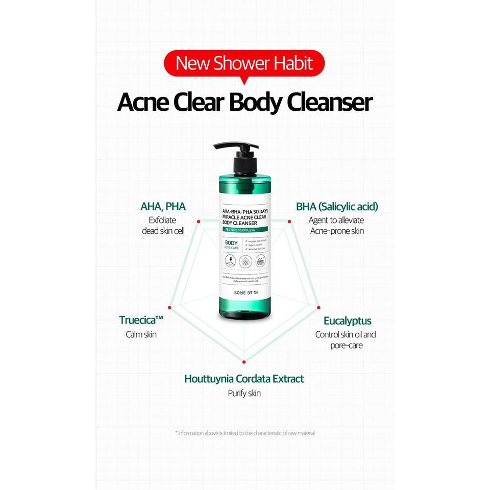 Sữa tắm ngừa mụn Some By Mi AHA-BHA-PHA 30Days Miracle Acne Clear Body Cleanser 400gr