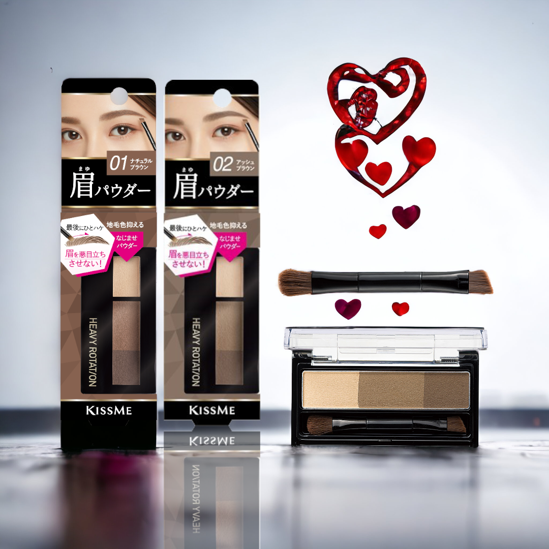 Bột Kẻ Lông Mày Chống Trôi Màu Tự Nhiên Kissme Heavy Rotation Natural Powder Eyebrow (2.3G)