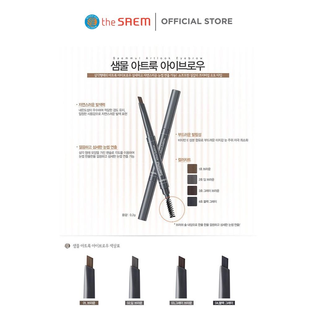 Chì Kẻ Mày Ngang 2 Đầu The Saem Saemmul Artlook Eyebrow (0.2g)