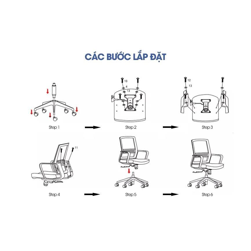 Ghế xoay văn phòng GOVI Ryan R09 Lưng lưới