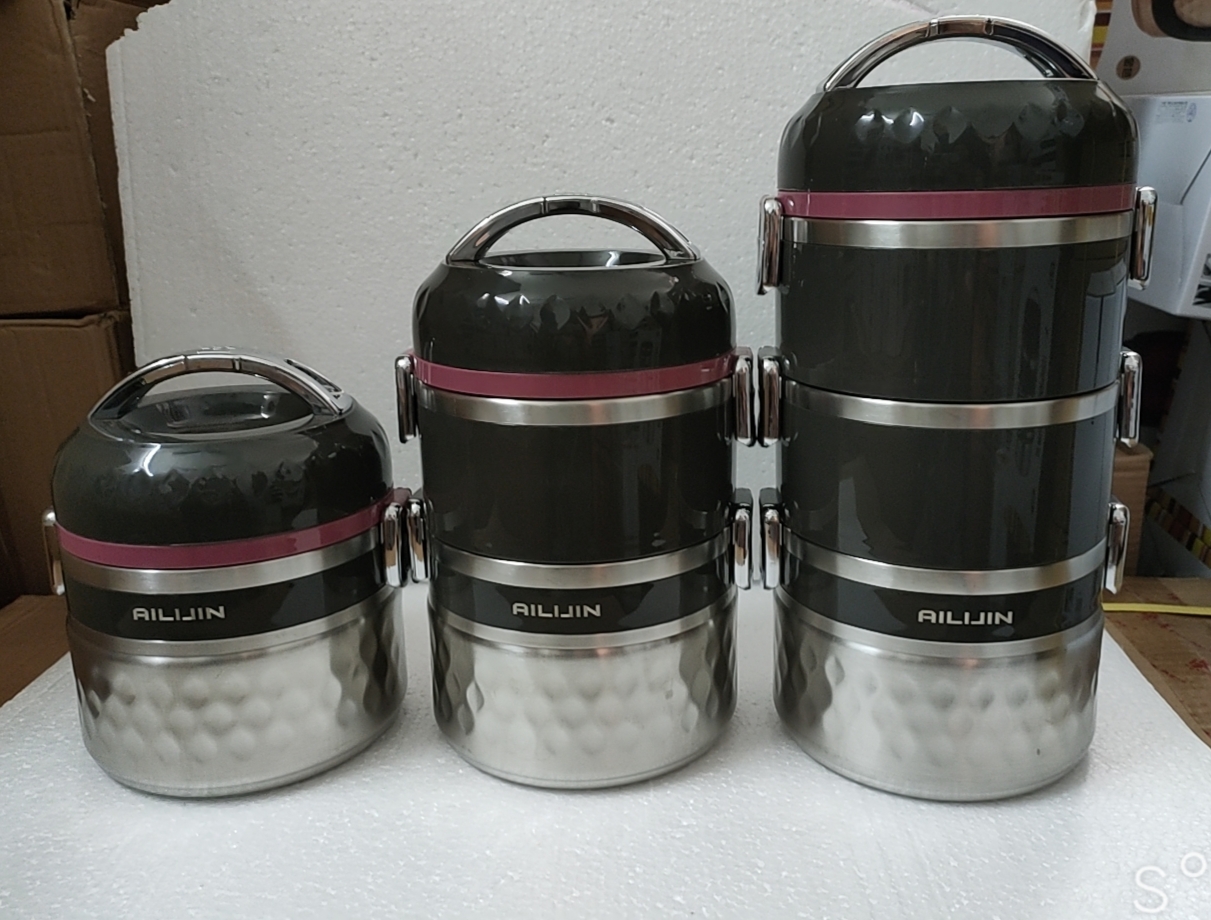 CẶP LỒNG INOX SUS 304 3 NGĂN DUNG TÍCH 4L CỠ ĐẠI