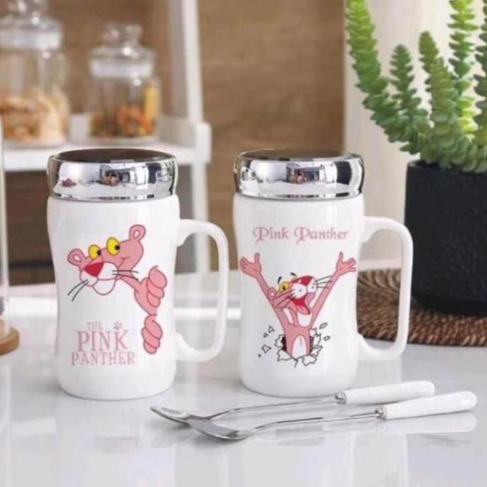 Cốc sứ giữ nhiệt có lắp gương