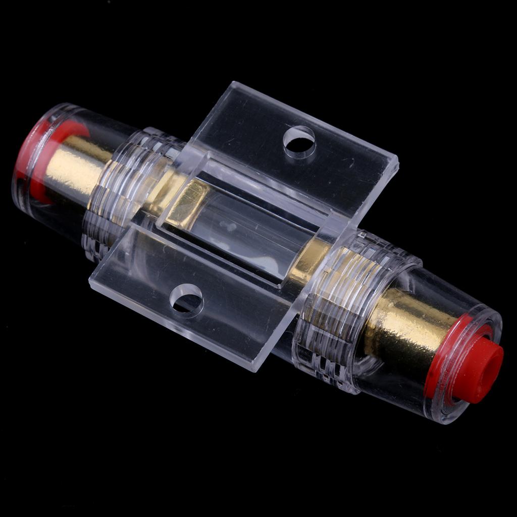 Professional 60A Car Audio Fuse Speaker Cable Blocks Distribution Holder Gold Plate FH-001