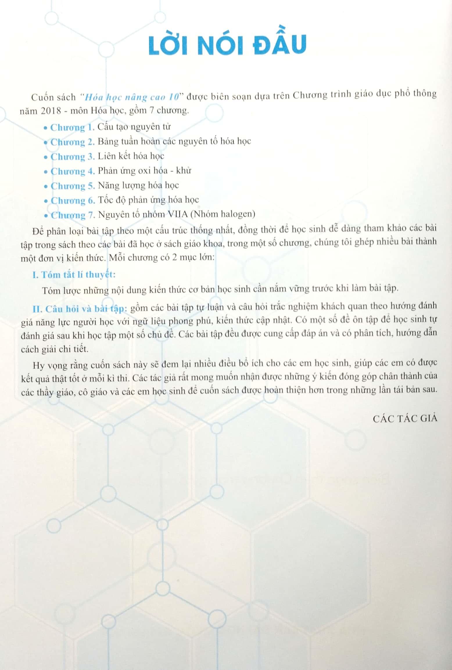 Hoá Học Nâng Cao 10