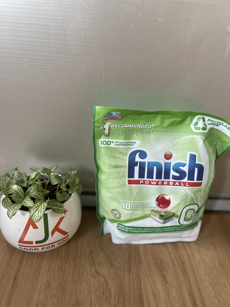 Viên rửa chén, bát Finish All in 1 max Eco 0% (40 viên) - Dành cho máy - Nhập khẩu tại Đức