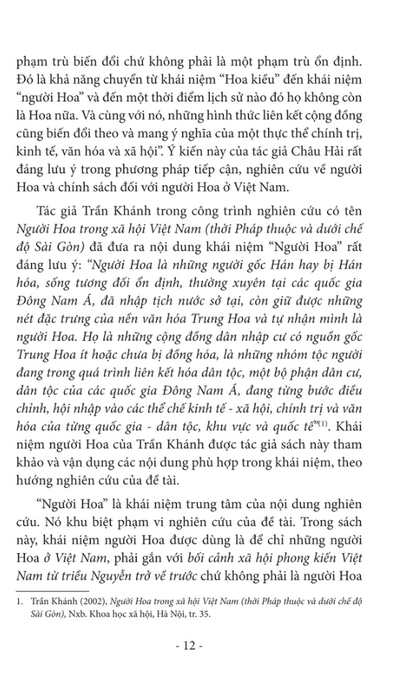 Sách - Chính Sách Của Các Vương Triều Việt Nam Đối Với Người Hoa
