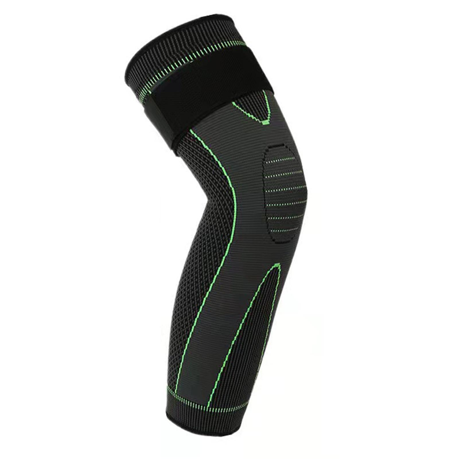 Elastic Knee Brace Pressure Long Compression Sleeve Breathable Knee Protector for Running Basketball Cycling Sports Injury Recovery
