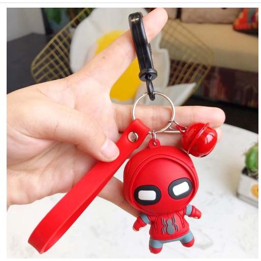 Móc khóa siêu nhân người nhện 2,5cm hàng inox không rỉ