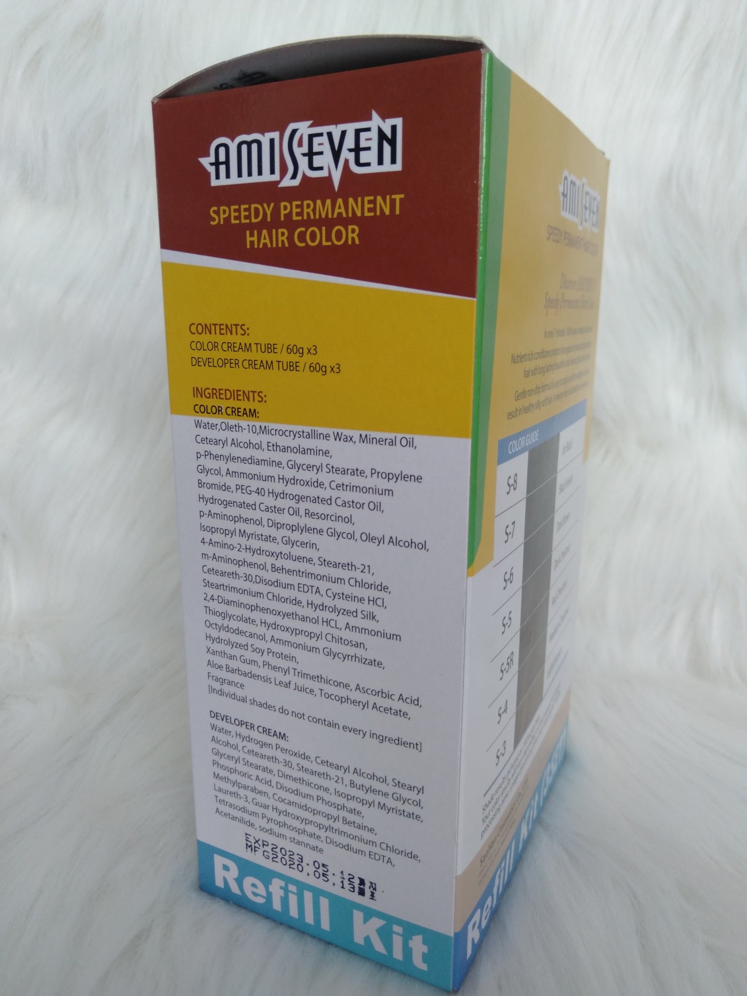 Nhuộm phủ bạc dược thảo SIÊU TiẾT KiỆM Ami Seven Nhanh 7 phút - S4 - NÂU HẠT DẺ