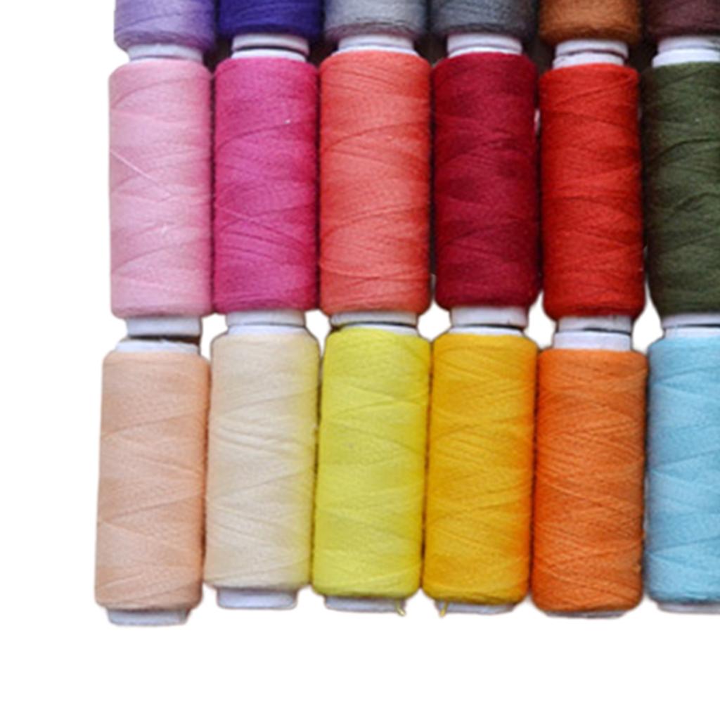 24 Chiếc Polyester May Đường Chỉ May 24 Màu 200 Yard Mỗi Cuộn Bộ May Cho Tay Máy May