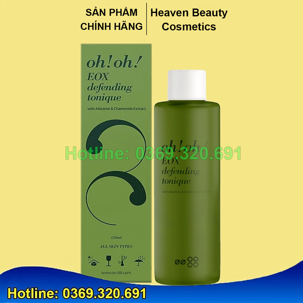 Nước Cân Bằng, Làm Sạch Và Chống Oxy Hóa oh!oh! EOX Defending Tonique (with Allantoin & Chamomile Extract) (150ml)