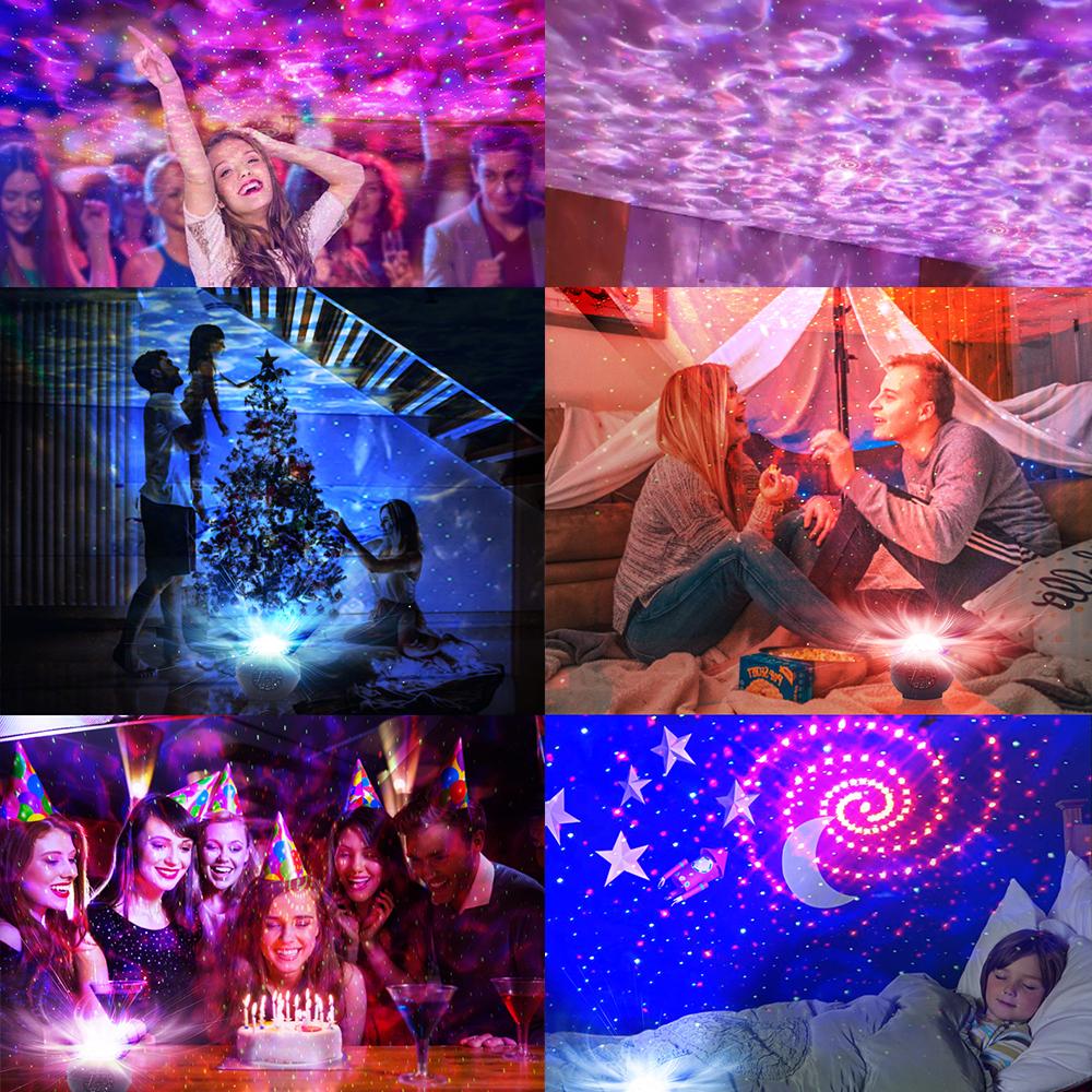 Đèn chiếu ánh sáng LED 2 trong 1 và máy nghe nhạc có điều khiển từ xa