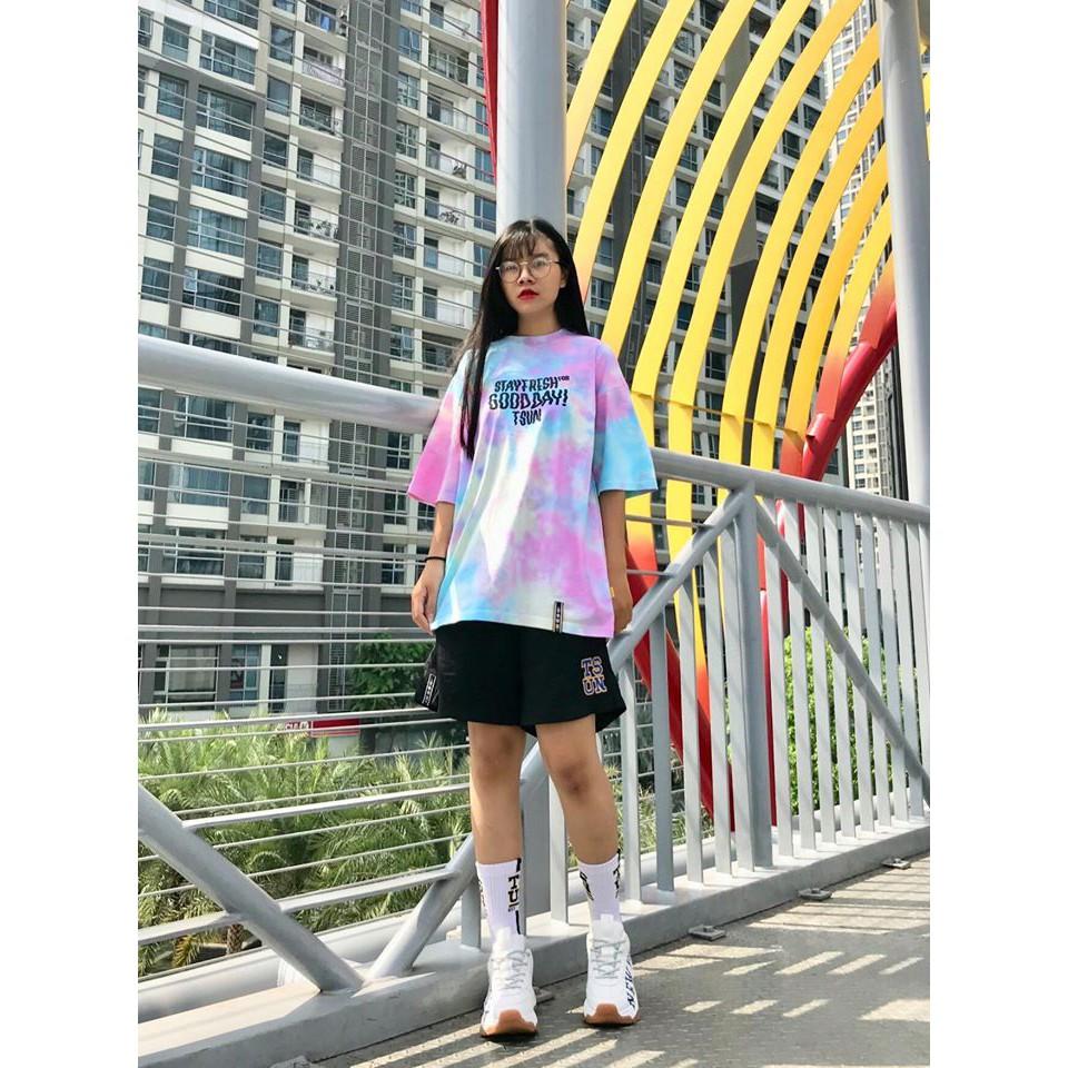 Áo thun tay lỡ áo phông unisex nam nữ form rộng STAY FRESH