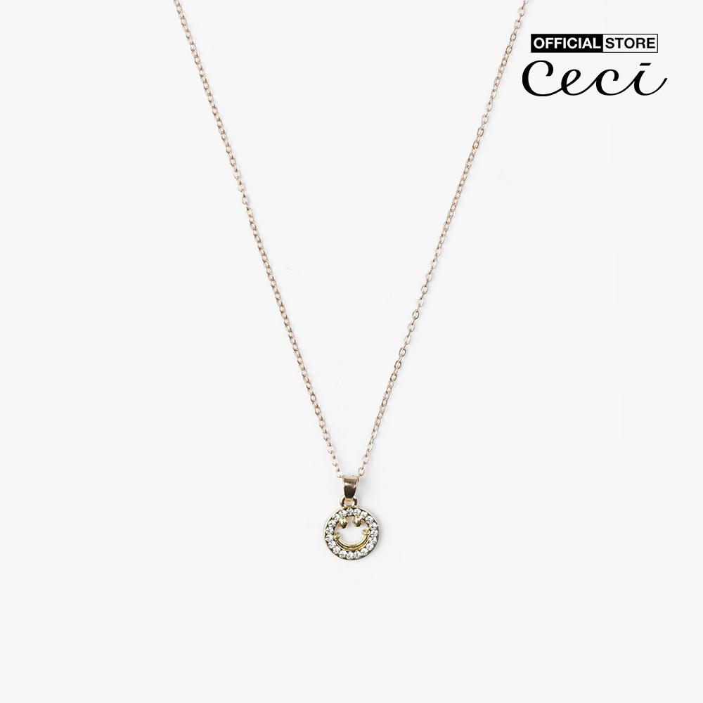 CECI - Dây chuyền nữ sợi mảnh mặt hình tròn độc đáo CC4-01000173