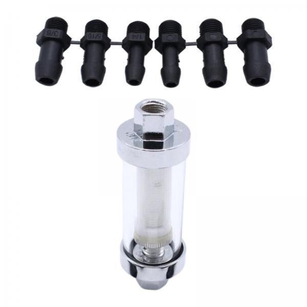 2- Inline Oil Filter 3/8" 1/4" 5/16" Fittings for Pipe