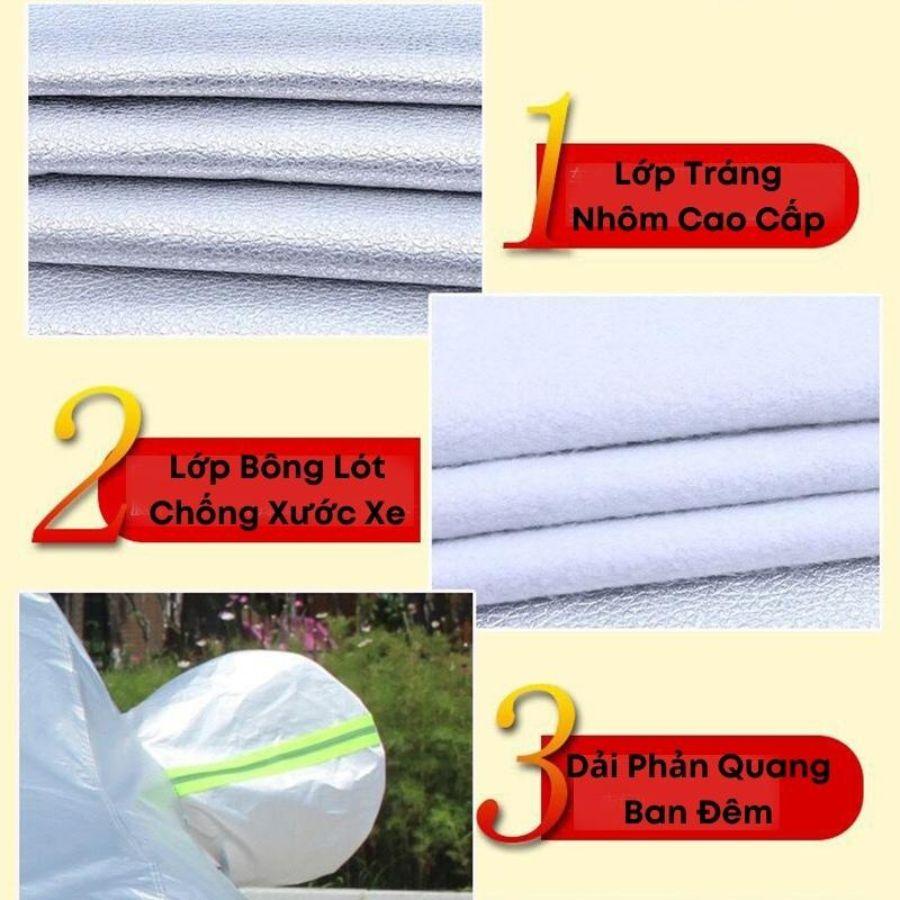 BẢNG SIZE CHUẨN | Bạt Phủ Toàn Xe 3 Lớp Chống Nắng, Chống Nước, Chống Cháy Cho Ô Tô | Đủ Tất Cả Các Size