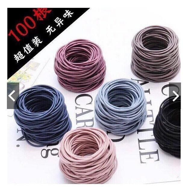 Combo 100 chun buộc tóc nhiều màu