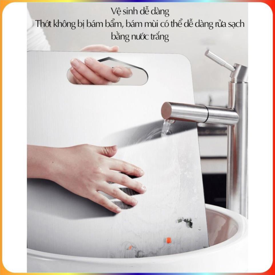 Thớt Inox 304 Cao Cấp Kháng Khuẩn - Chống Ẩm Mốc Độc Hại, Cường Lực Không Mùn Gỗ, An Toàn