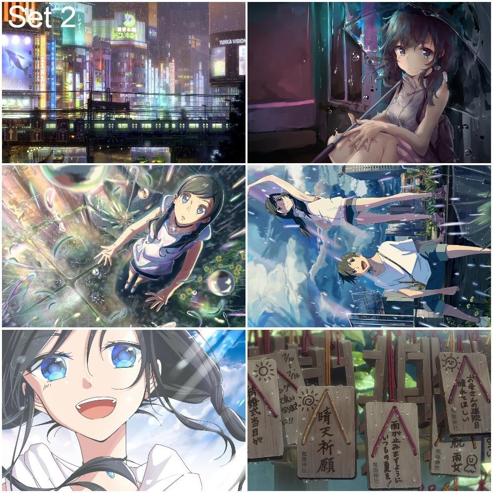 Bộ 6 Poster anime Tenki no Ko - Đứa con của thời tiết - A3,A4,A5