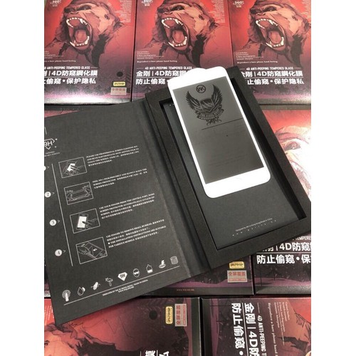 Kính Cường Lực Anti Peeping - Chống Nhìn Trộm WK KingKong Đỏ Dành Cho Các Dòng IPHONE Từ 6-XS Max - Hàng Nhập Khẩu