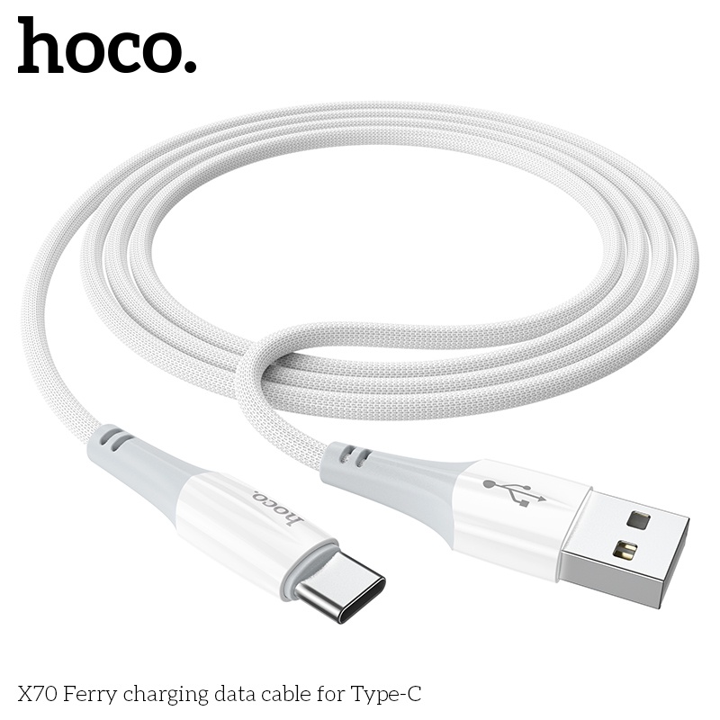 Hình ảnh Dây cáp sạc nhanh, truyền dữ liệu USB to Type-C HOCO X70 Sạc Nhanh 3A dùng cho Samsung S21, Xiaomi ,Realme, Poco X3, Huawei,...Android -Hàng chính hãng