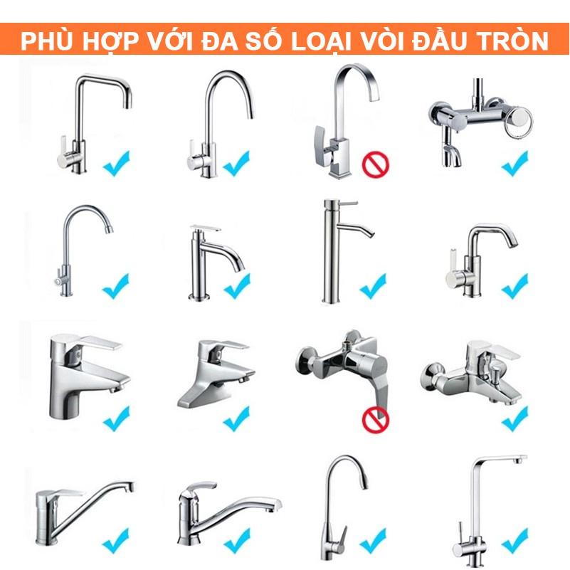 Đầu vòi tăng áp bồn rửa xoay 360 độ - 5cm