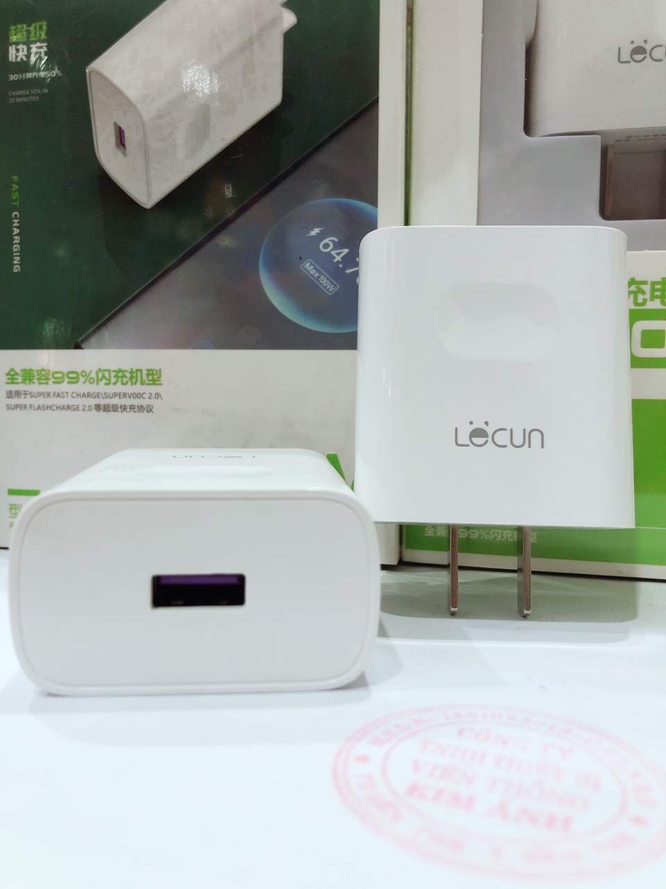 Cóc Sạc Nhanh hiệu Lecun C51 công suất cao lên đến 100W, có chip nhận dạng nguồn điện thông minh, hàng nhập khẩu