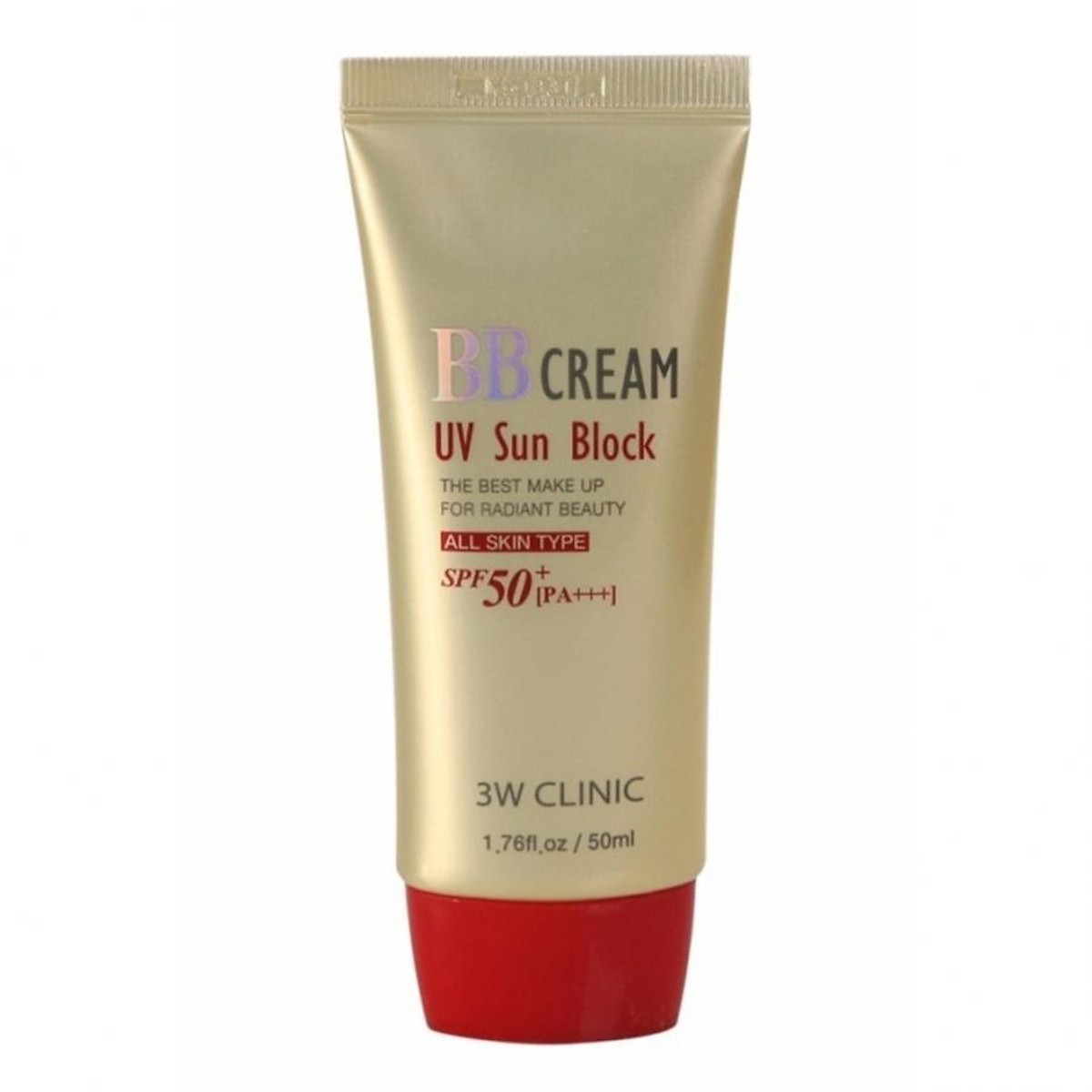 Kem nền chống nắng và dưỡng ẩm BB Cream UV Sun Block 3W Clinic SPF 50+ PA+++ 50ml - Hàn Quốc Chính Hãng