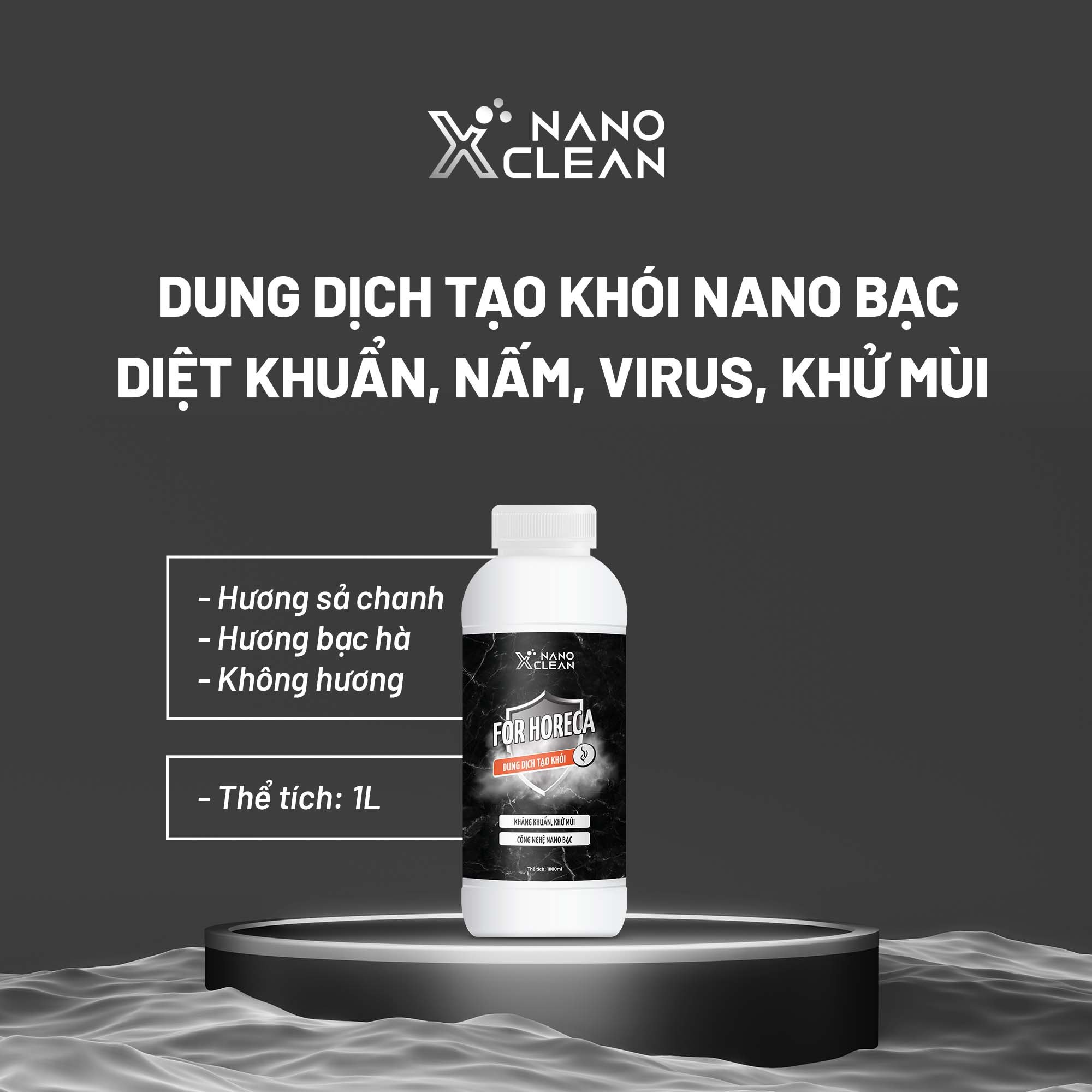 Khử mùi ô tô Nano Xclean For Horeca- Phun khói diệt Khuẩn Khử Mùi ô tô, Không Gian Nhà Ở, Văn Phòng Khử Mùi Hôi, Mùi mốc, Mùi Bếp