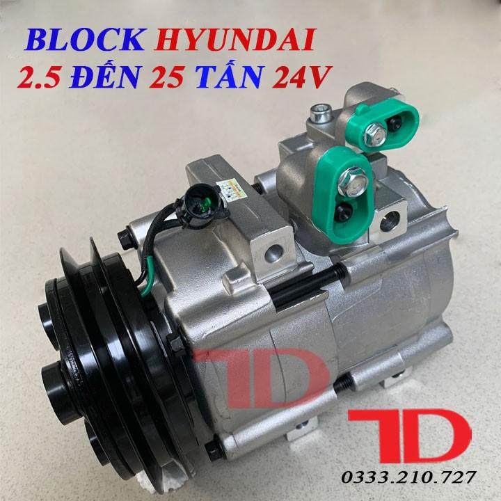 Block lạnh xe tải Hyundai 2.5 đến 25 Tấn Buly 140mm 1pk 24v