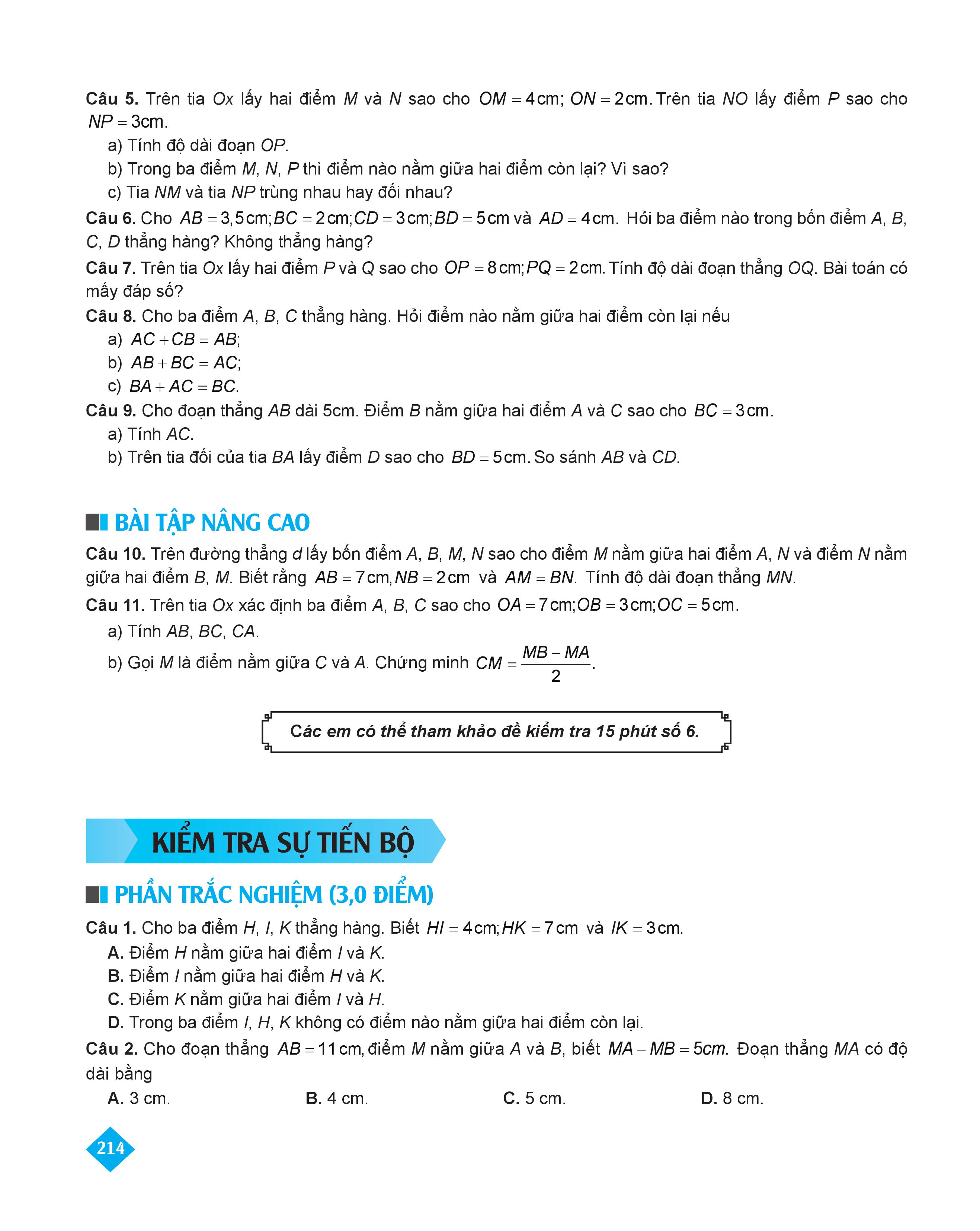 Bí quyết tăng nhanh điểm kiểm tra Toán 6 tập 1 - Dễ dàng chinh phục mọi điểm 10 các bài kiểm tra môn Toán học kì 1 lớp 6 - Không sợ Toán khó, chỉ cần chăm luyện đề - NXB Đại học Quốc gia Hà Nội