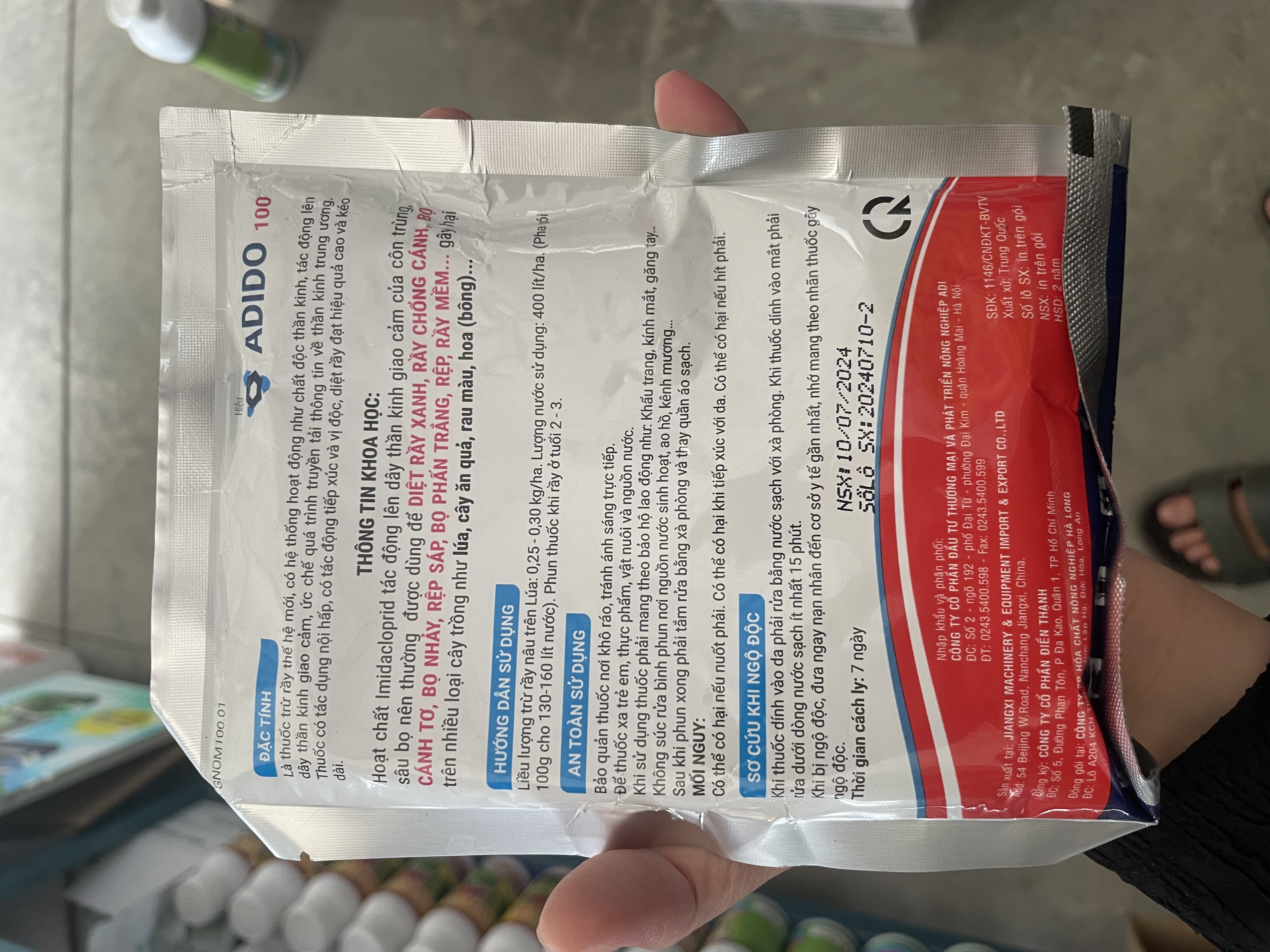 Thuốc trừ sâu Adido 100 Đặc trị các loại rầy, rệp hại cây trồng.