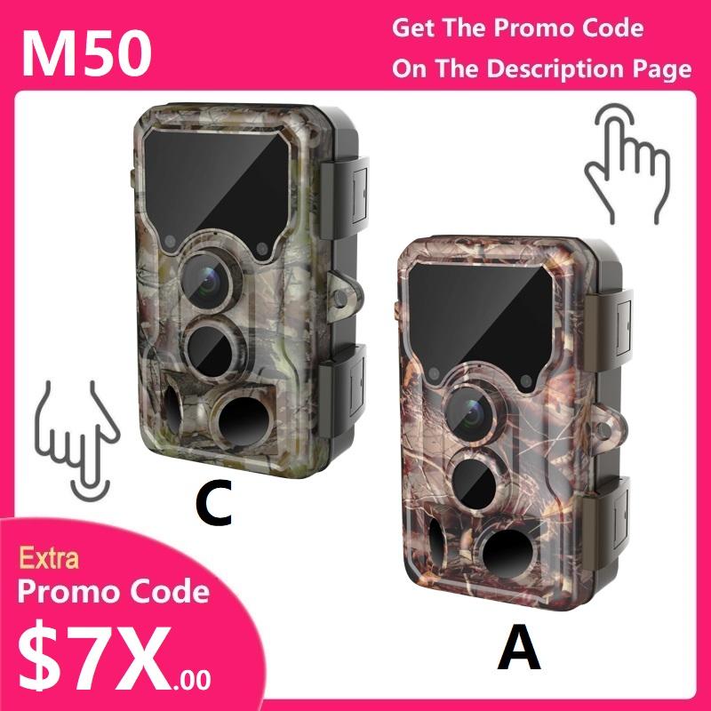 SJCAM M50 24MP 1296P Máy ảnh đường mòn động vật hoang dã Bẫy 38-IR LED Động vật hoang dã Động vật hoang dã WiFi theo dõi giám sát 2,4GHz