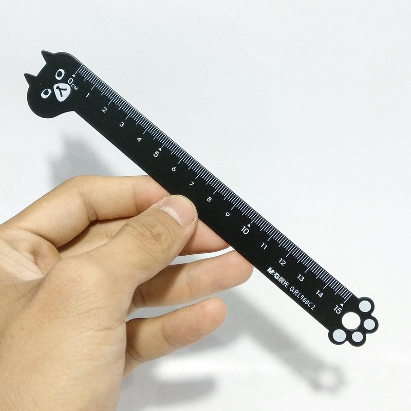 M&G Thước Kẻ Nhôm Hình Mèo QRL960C2 - Mèo Đen