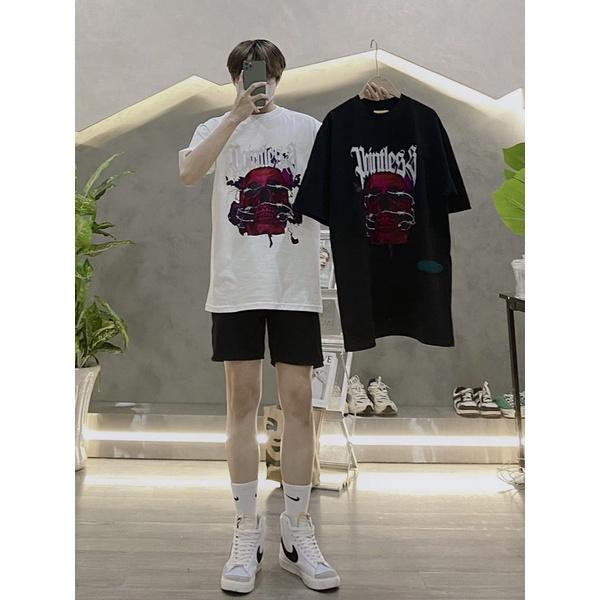 Áo thun tay lỡ áo cotton dày dặn cao cấp in nhiệt không không tróc