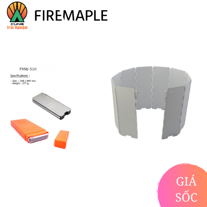 Tấm Chắn Gió Nhôm Dã Ngoại Chuyên Dụng Fire-Maple Cho Nấu Ăn Ngoài Trời Siêu Nhẹ 58g FMW-501