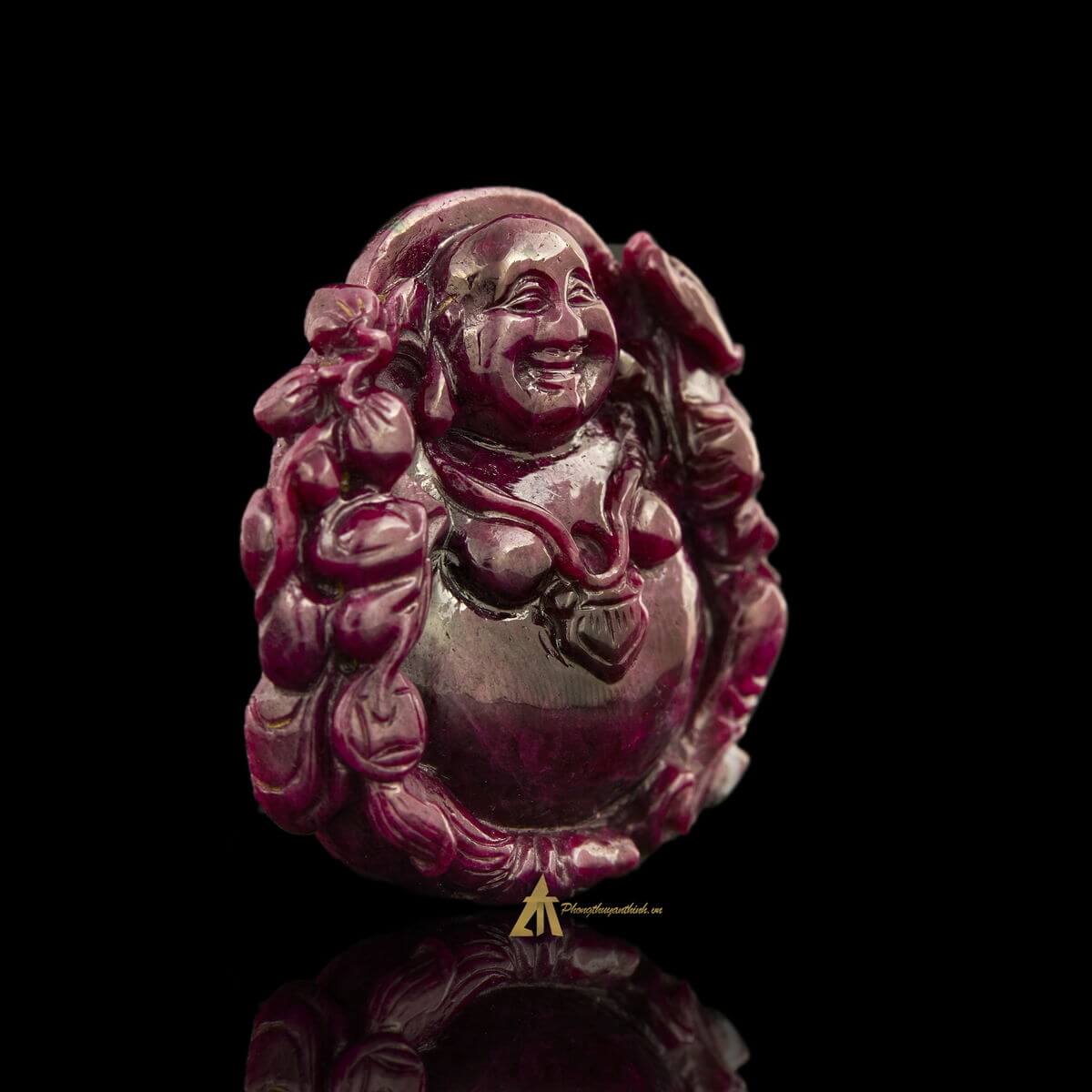 Mặt dây chuyền Phật Di Lặc Ruby #MRB0011 - Tự nhiên thiên nhiên - Cam kết hàng thật 100%