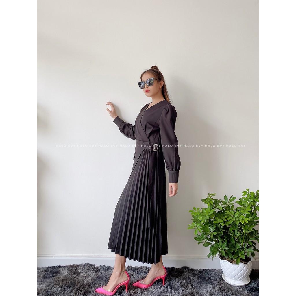 Đầm xếp ly phong cách hàn quốc sang trọng và thanh lịch
