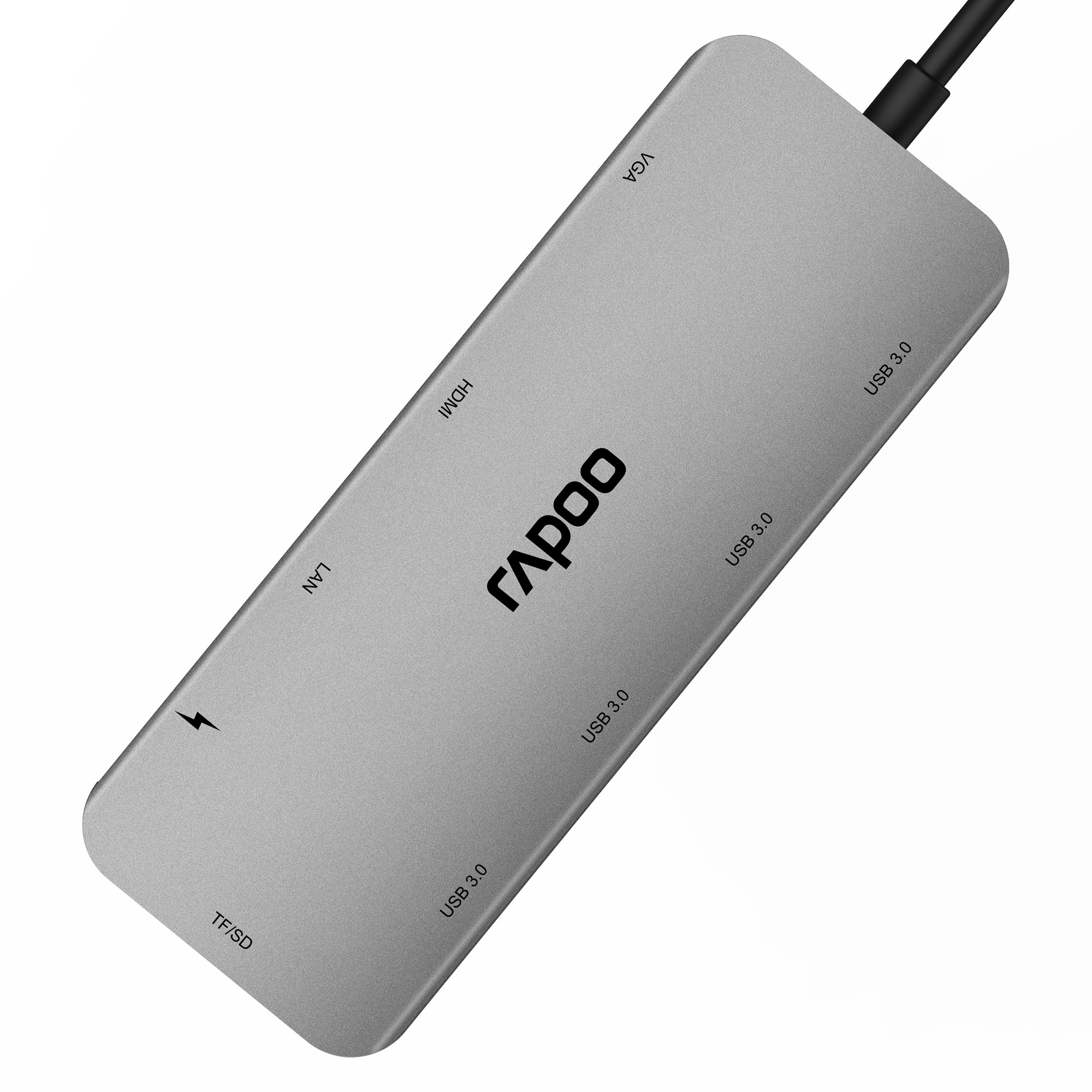 Bộ chia Rapoo XD200 / USB-Type C Đa Năng (10 trong 1) - Hàng chính hãng